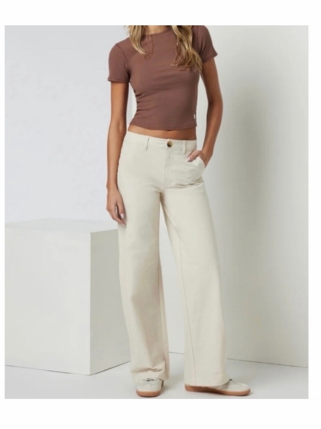 Vuori Women’s Get Away Wide Leg Pants In Cream Small